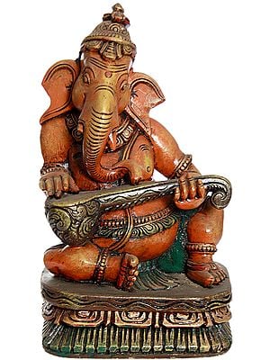 Lord Ganesha Playing Veena