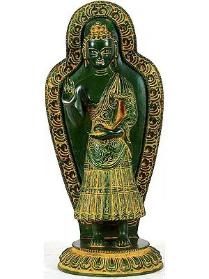 Gandhara Buddha in Abhaya Mudra
