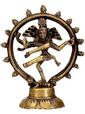 5" Brass Nataraja Sculpture | Handmade | Made in India
