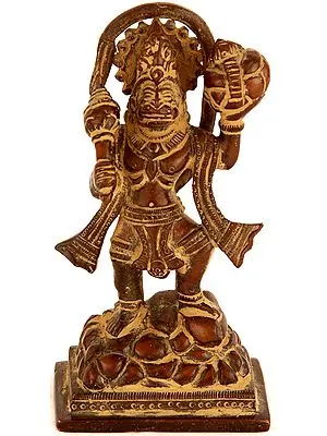 3" Lord Hanuman Idol in Brass | Handmade | Made in India