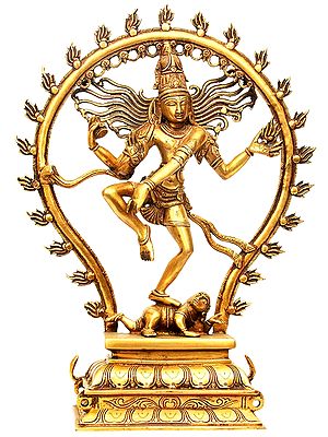 16" Nataraja - The Cosmic Dancer In Brass | Handmade | Made In India