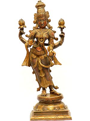 Brass Image of Goddess Padmavati