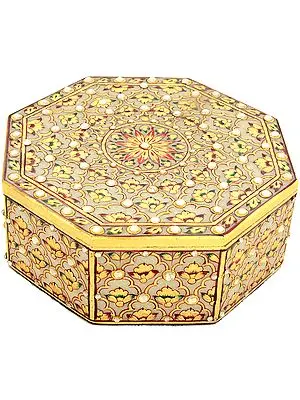 Decorative Marble Box with Cover