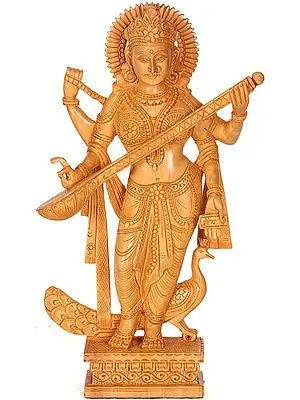 Goddess Saraswati Playing Veena