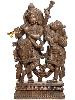 Radha's Exuberance in Response to Krishna's Melody
