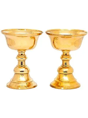 Pair of Butter Lamps