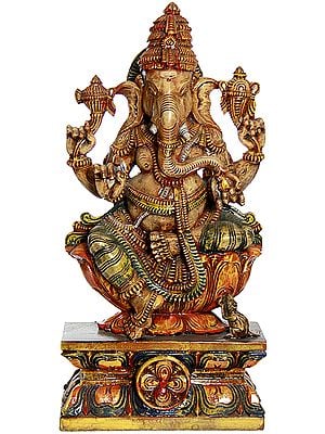 Four Armed Seated Ganesha