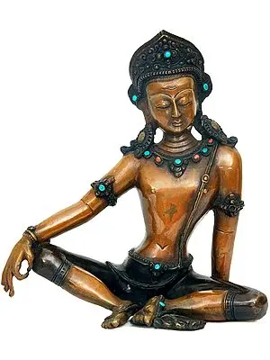 Vedic God Indra Copper Sculpture