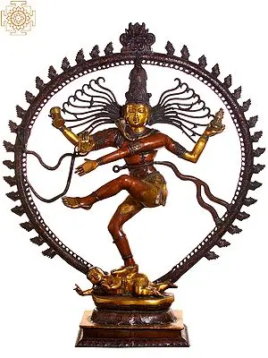 72" Nataraja Super Large Sculpture in Brass | Handmade | Made In India