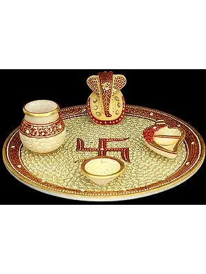 Puja Thali with Ganesha (with Box)