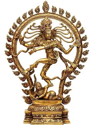 21" Nataraja: Direct in Impact, Yet Cosmic in Implication In Brass | Handmade | Made In India