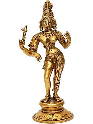 11" Ardhanarishvara In Brass | Handmade | Made In India