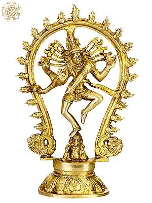 9" Nataraja In Brass | Handmade | Made In India