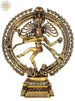 22" Nataraja Idol - King of Dancers | Handmade Brass Statue | Made in India