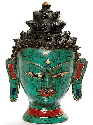 The Buddha Head (Inlay Sculpture)