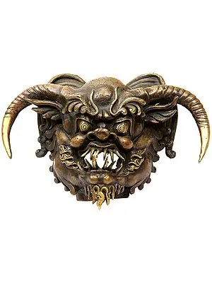 A Wrathful Mask from Nepal (Wall Hanging)