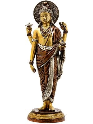 19" Dhanvantari - The Physician of Gods In Brass | Handmade | Made In India
