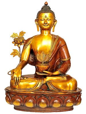 35" Large Size Finest Physician The World Has Ever Seen (Tibetan Buddhist Deity) In Brass | Handmade | Made In India