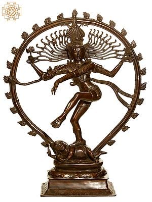 35" Large Size Lord Shiva as Nataraja In Brass | Handmade | Made In India