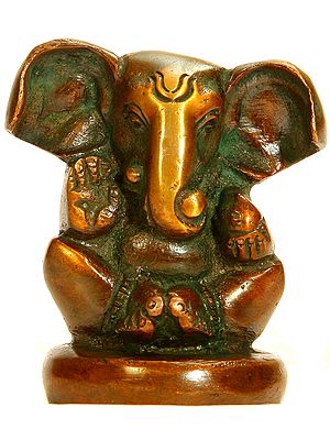 2" Baby Ganesha (Small Statue) In Brass | Handmade | Made In India