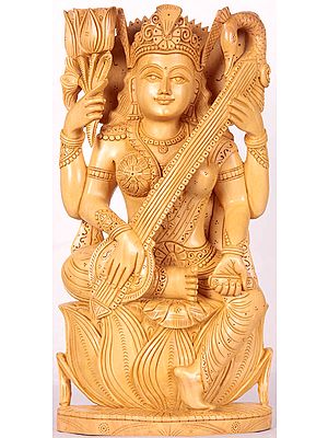 Goddess Saraswati Playing Veena