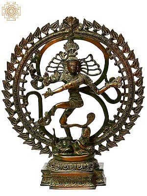 19" Nataraja in OM (AUM) In Brass | Handmade | Made In India