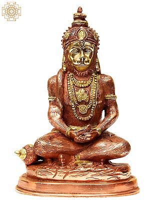 7" Lord Hanuman as Yogachara In Brass | Handmade | Made In India