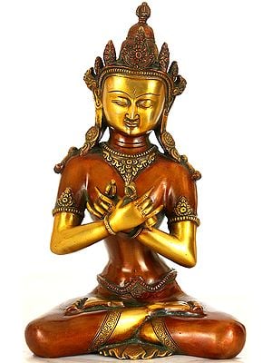 13" Tibetan Buddhist Deity- Vajradhara In Brass | Handmade | Made In India