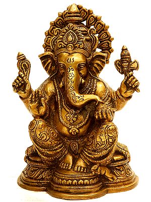 Lord Ganesha Seated in Maharaja-Lila-Asana