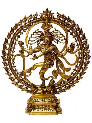 24" Nataraja in OM (AUM) In Brass | Handmade | Made In India