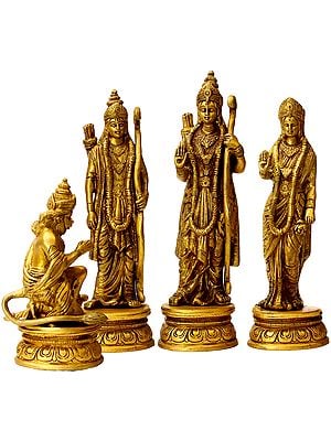 9" Shri Rama Durbar Brass Statue | Handmade | Made in India