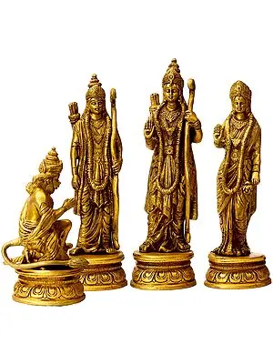 9" Shri Rama Durbar In Brass | Handmade | Made In India