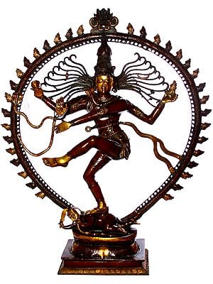 70" Nataraja (Super Large Sculpture) | Dancing Shiva | Handmade | Brass Statue | Made In India