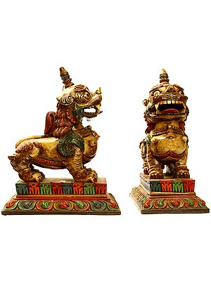 Temple Snow Lions (Price Per Pair)