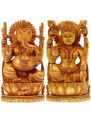 Goddess Lakshmi and Lord Ganesha