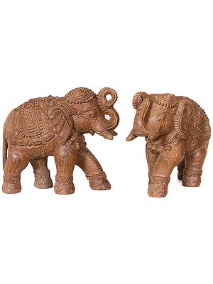 Handcrafted Elephant Pair