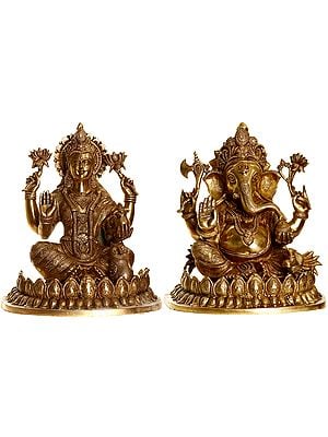 Goddess Lakshmi and Lord Ganesha