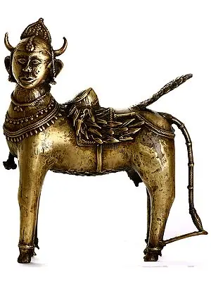 Kamadhenu  - The Wish-Fulfilling Divine Cow (Tribal Sculpture from Bastar)