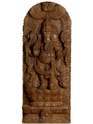 Wood-Sculpture of Lord Ganesha