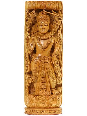 Shiva Parvati Handcrafted Column (Double-Sided Statue)