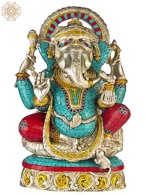 19" Supreme Lord Ganesha In Brass | Handmade | Made In India