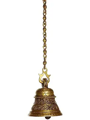 5" Bell with Dasavatara In Brass | Handmade | Made In India