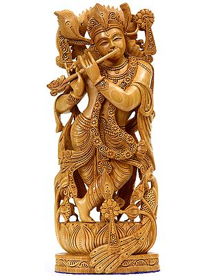 The Charming Ocean of Infinite Bliss | Kadamba Wood Sculpture from Jaipur