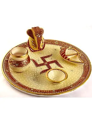 Lord Ganesha Puja Thali (with Box)