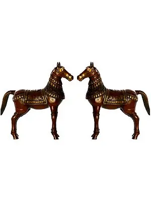 Saddled Royal Horse Pair