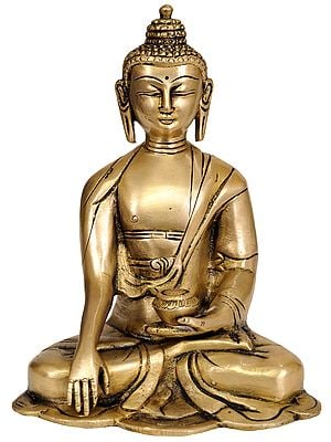 6" Lord Buddha in Bhumisparsha Mudra | Handmade Brass Statues | Made in India
