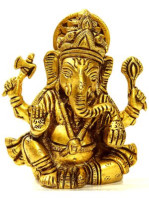 Lord Ganesha Enjoying Modak