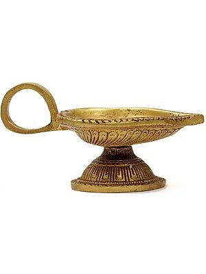 4" Puja Lamp (Price Per Pair) in Brass | Handmade | Made in India