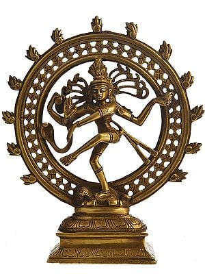9" Nataraja Dancing on Apasmar In Brass | Handmade | Made In India
