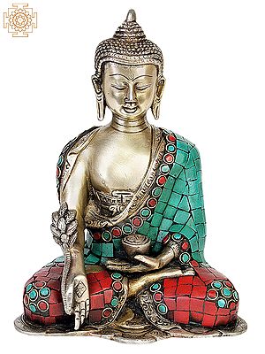 8" (Tibetan Buddhist Deity) The Medicine Buddha In Brass | Handmade | Made In India